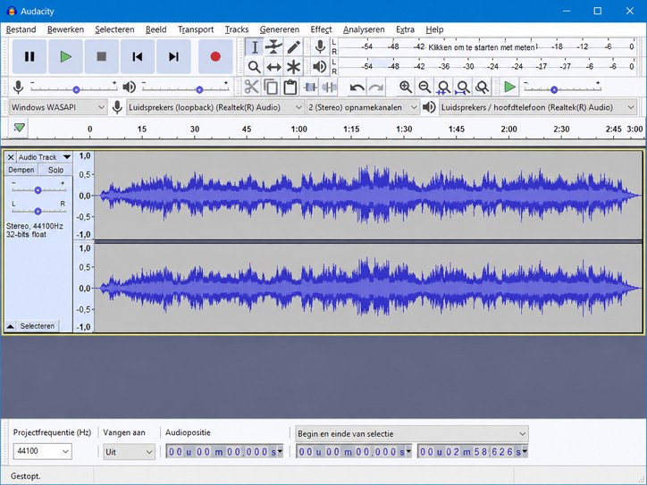 AC naar MP3 converteren met Audacity