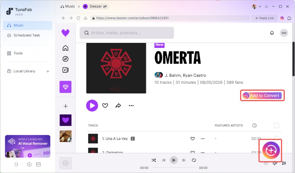 Add Deezer Music to Download