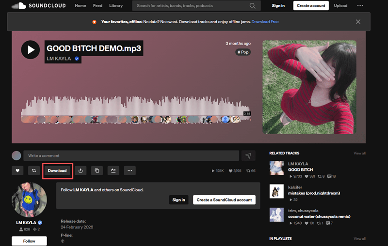 AddonCrop SoundCloud Music Downloader Interface