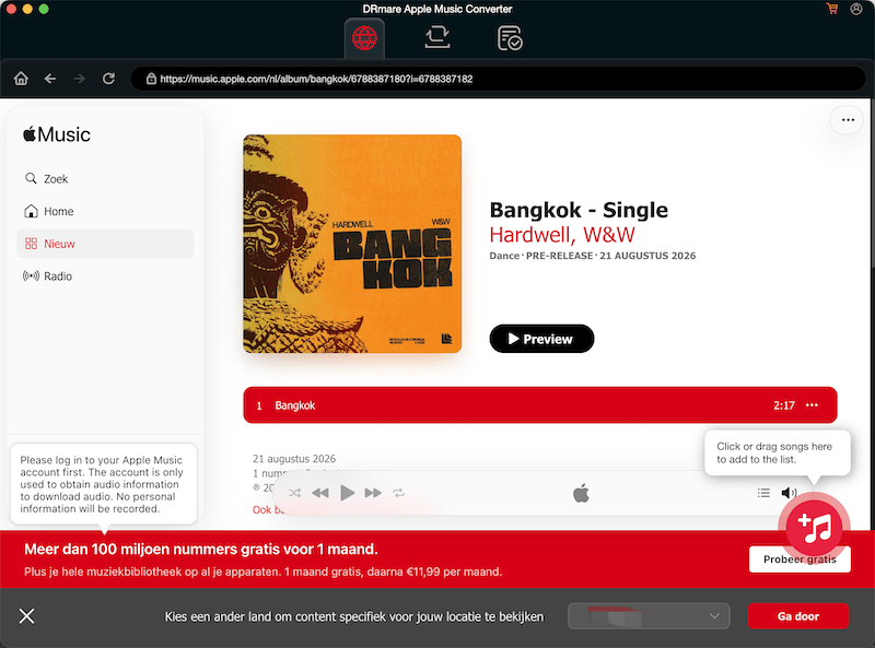 DRmare Apple Music Converter interface