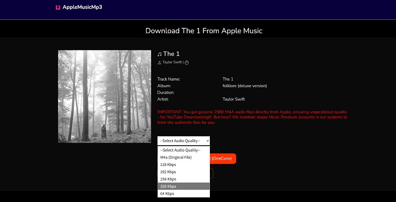 AppleMusicMp3 Download Buttons