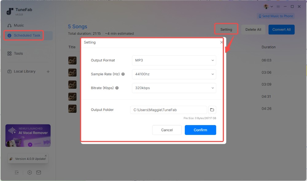Adjust Output Quality