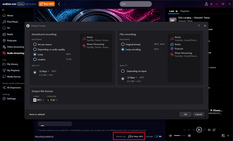 Choose Audio Quality Audials One