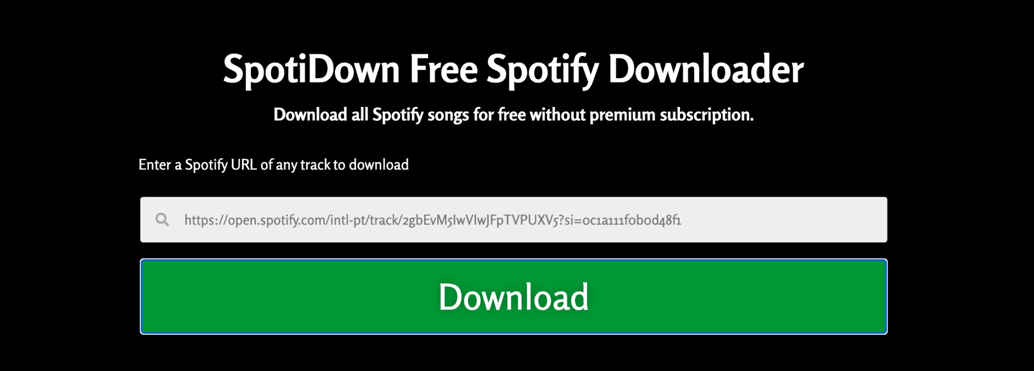 Spotidown Downloader gratuito do Spotify