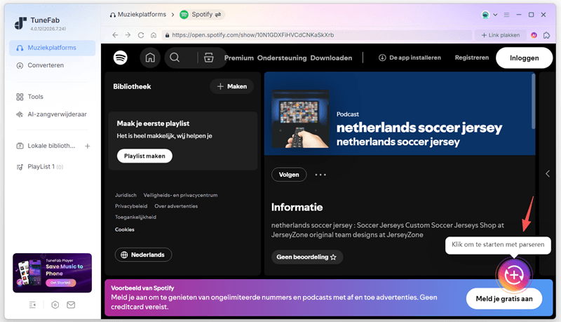 Spotify-podcasts toevoegen om naar MP3 te converteren