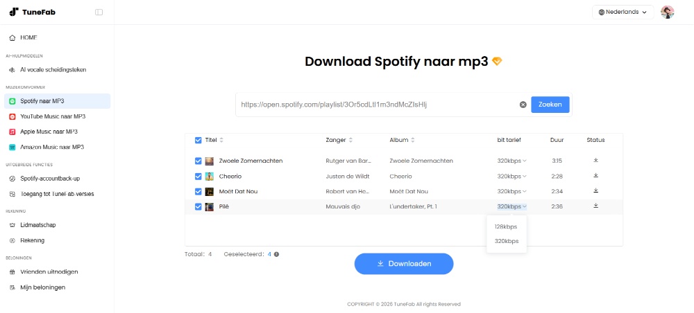 TuneFab Online Spotify Downloader