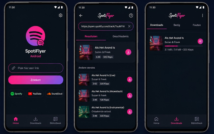 Converteer Spotify-nummers op SpotifFlyer