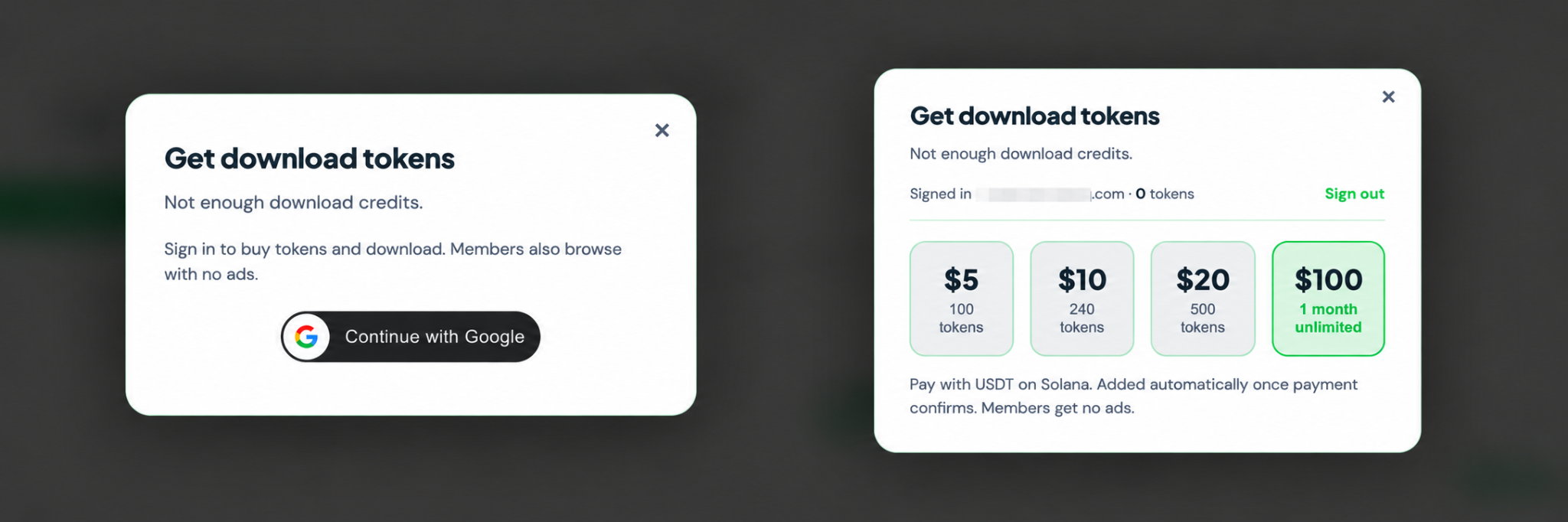 Downloaderize requiring credits before a Spotify file could be saved