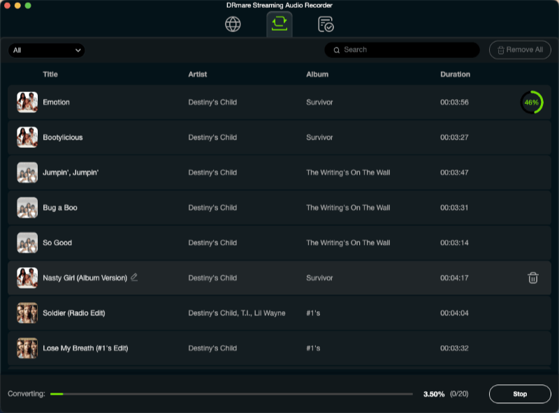 DRmare Downloading Deezer Playlist