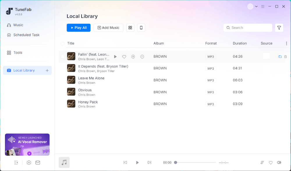 Finish downloading YouTube Music with TuneFab