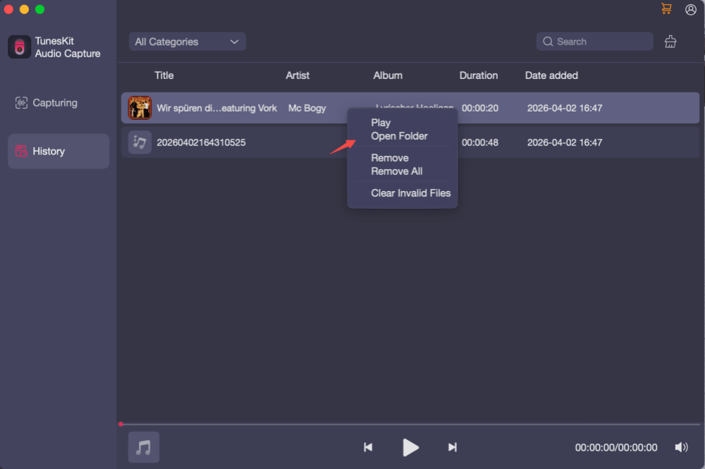 Finish Capturing Apple Music Audio via TunesKit