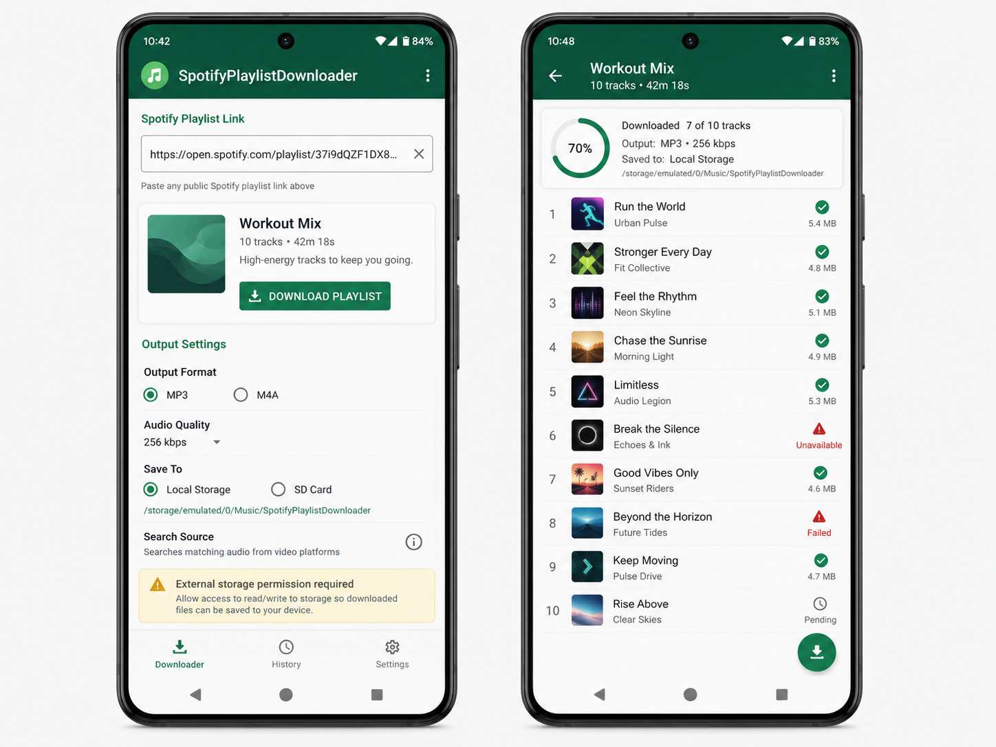 SpotifyPlaylistDownloader Android Tool on GitHub