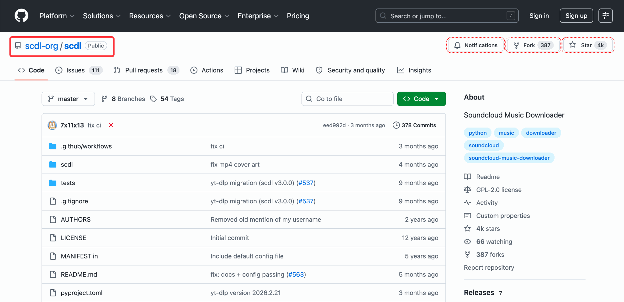 Scdl Interface on GitHub
