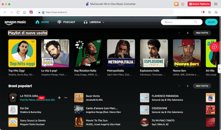 Convertitore di Musica Amazon MuConvert