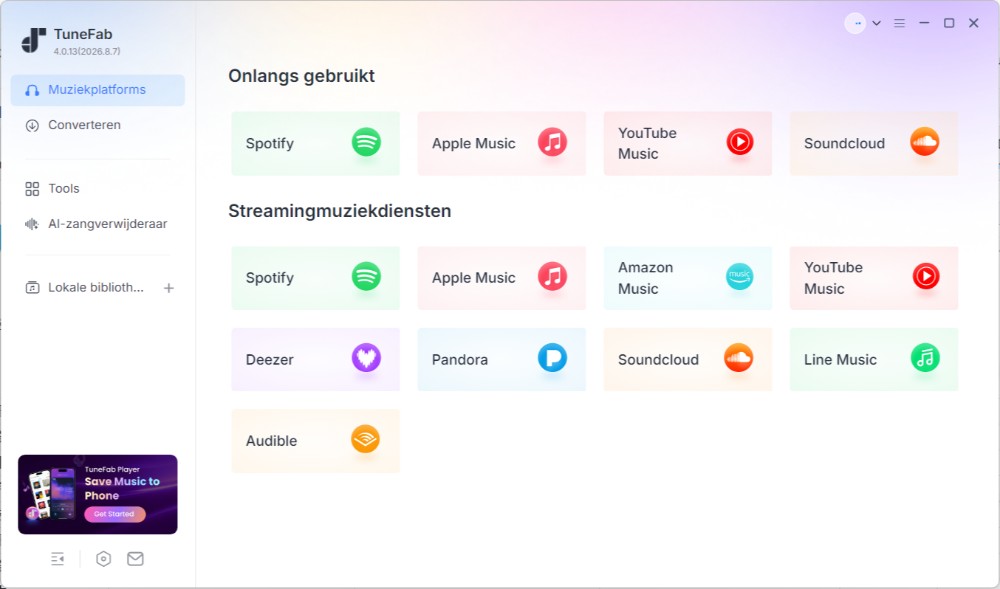 Kies een streaming muziekplatform