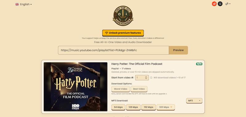 OFA Downloader Podcast Testing Interface