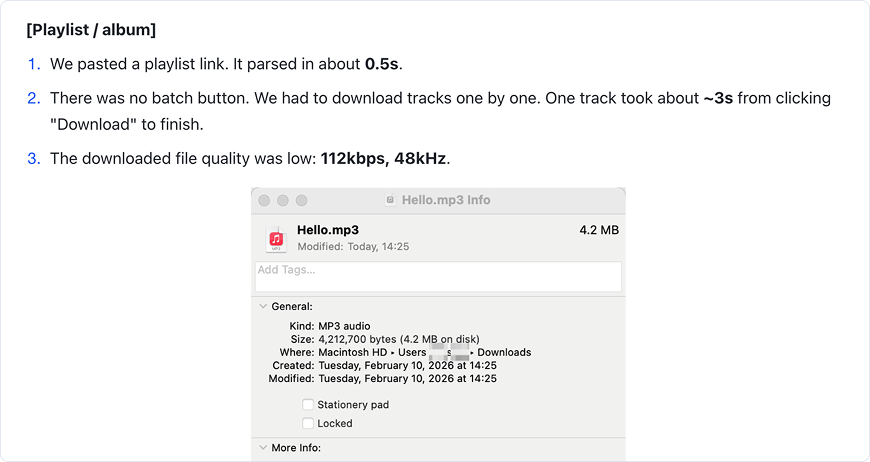 Verifying output formats and quality