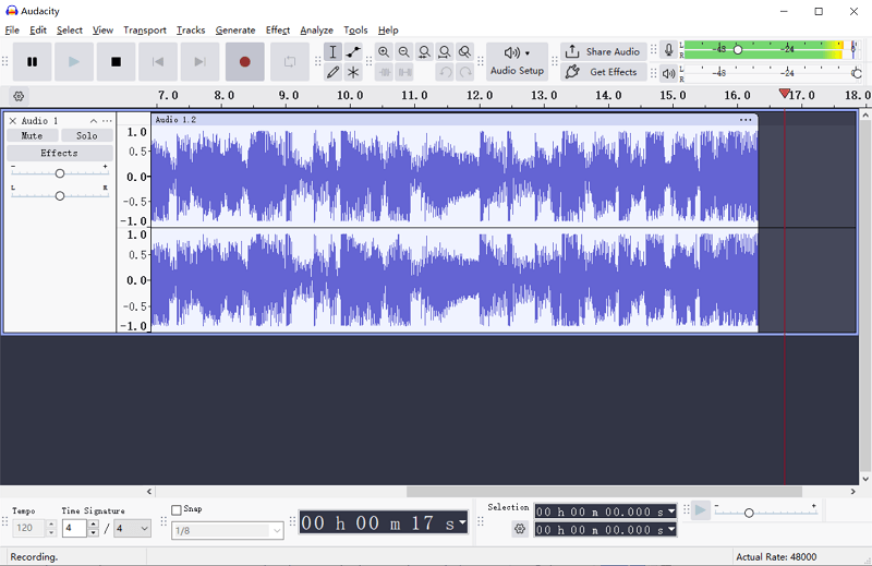 Record Apple Music Song on Audacity