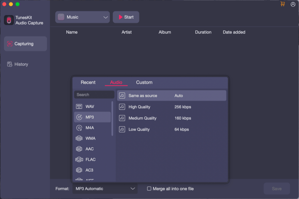 Select TunesKit Output Settings