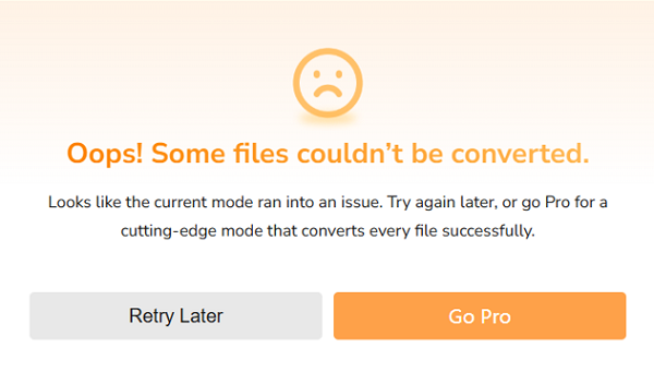 Sidify Conversion Failure Error Message