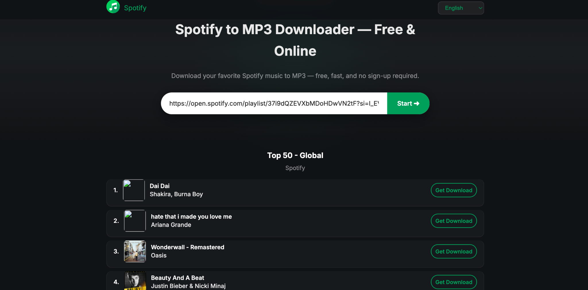 SpoDownloader requiring Spotify playlist tracks to be downloaded one by one