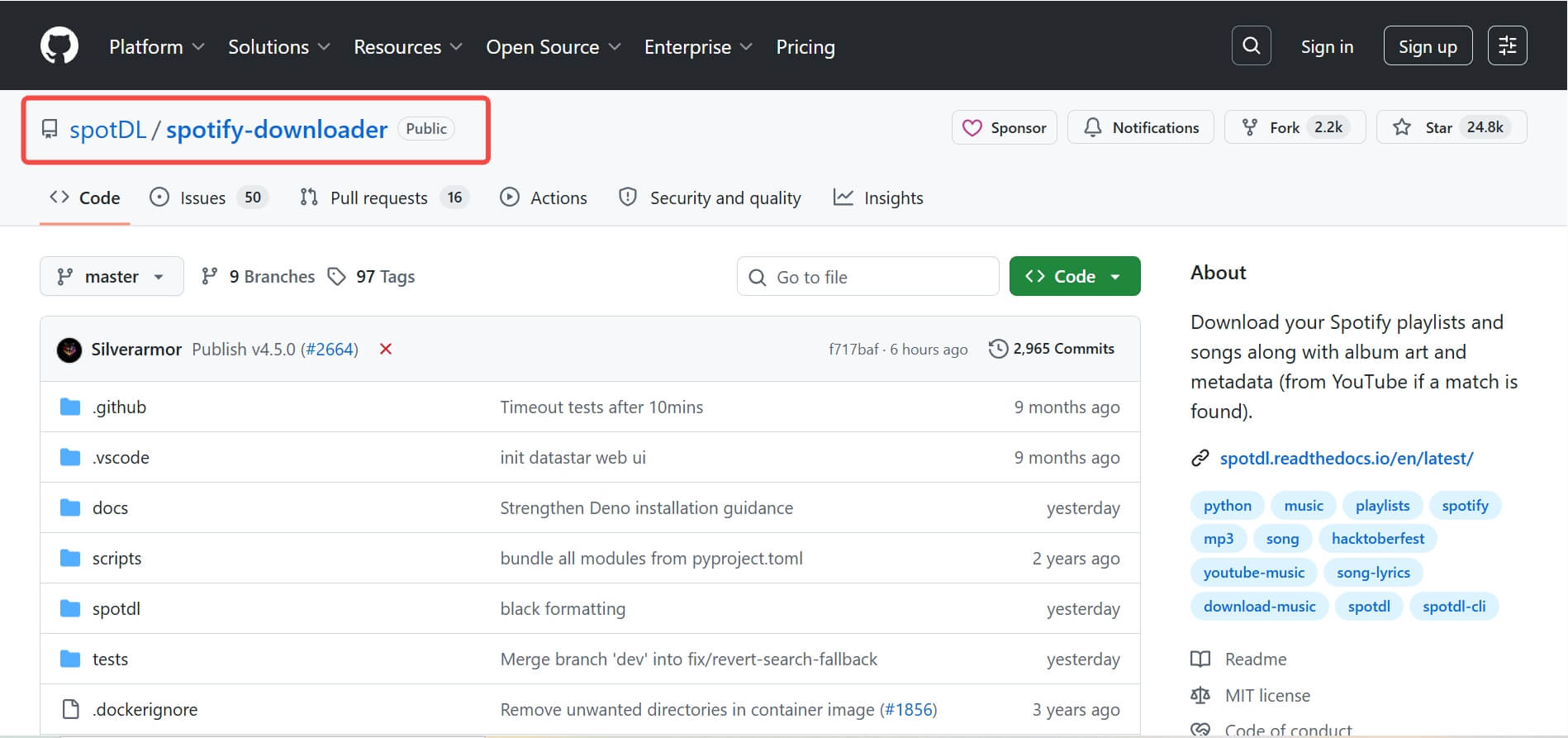 Spotify Downloader GitHub Tool