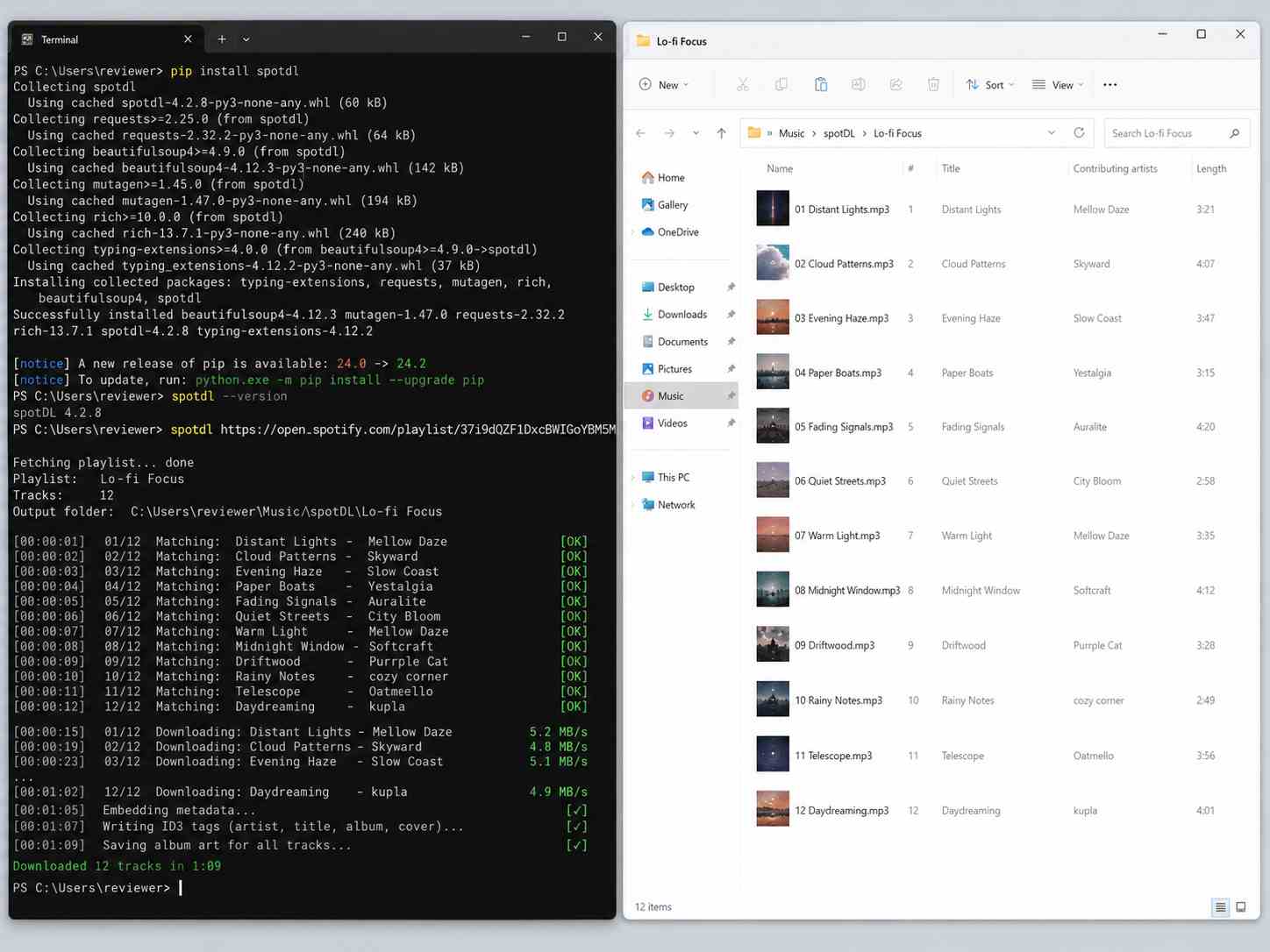 Convert Spotify to MP3 with SpotDL
