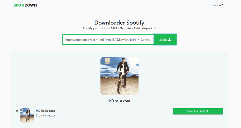 Pagina Principale SpotiDown