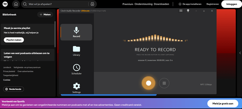 Cinch streaming audiorecorder