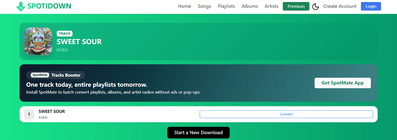 Interfaccia Spotdl Downloader