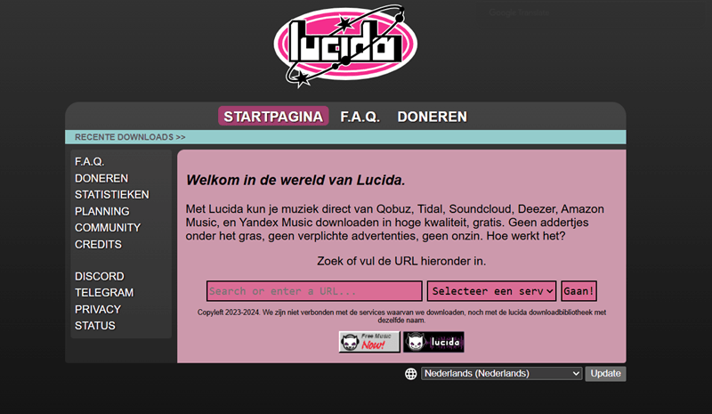 Lucida-interface
