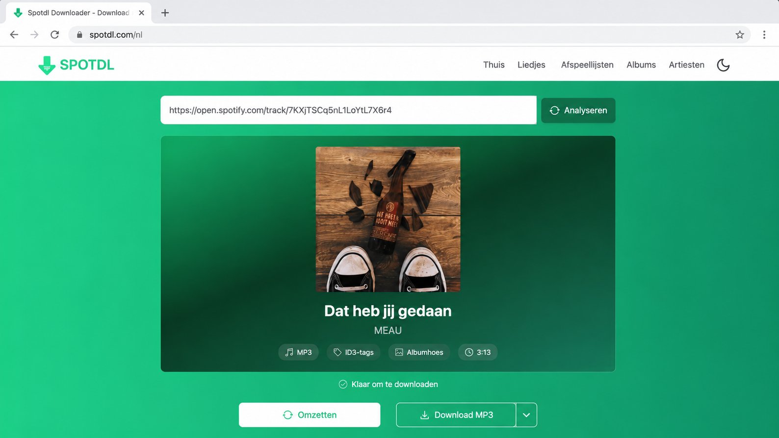 Spotify naar MP3 converteren met Spotdl Downloader