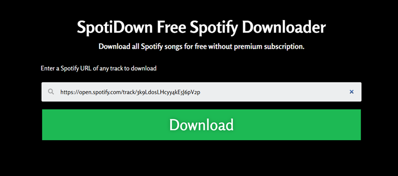 Plak de URL en download