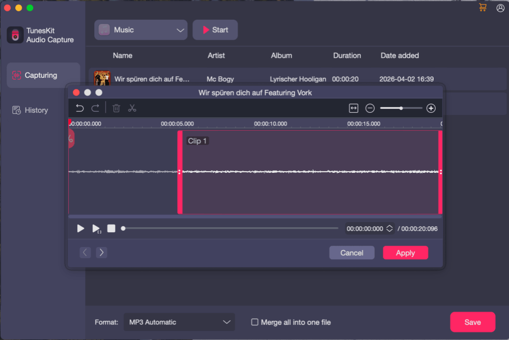 Trim Recording Files' Length
