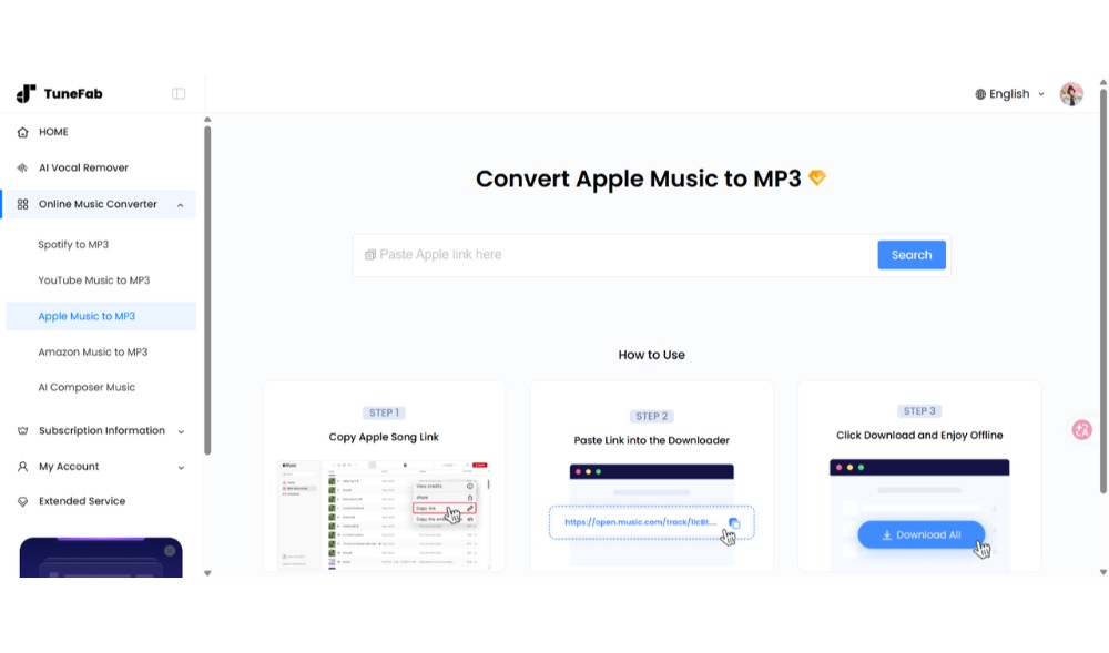 Online MP3 Downloader Provided by TuneFab