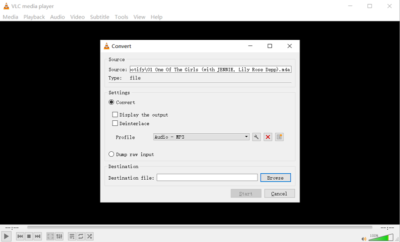 VLC M4A to MP3 Conversion
