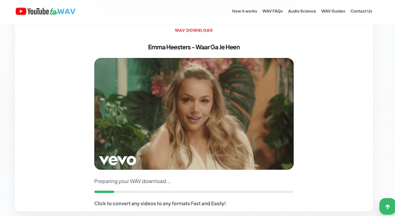 Online YouTube naar WAV converter