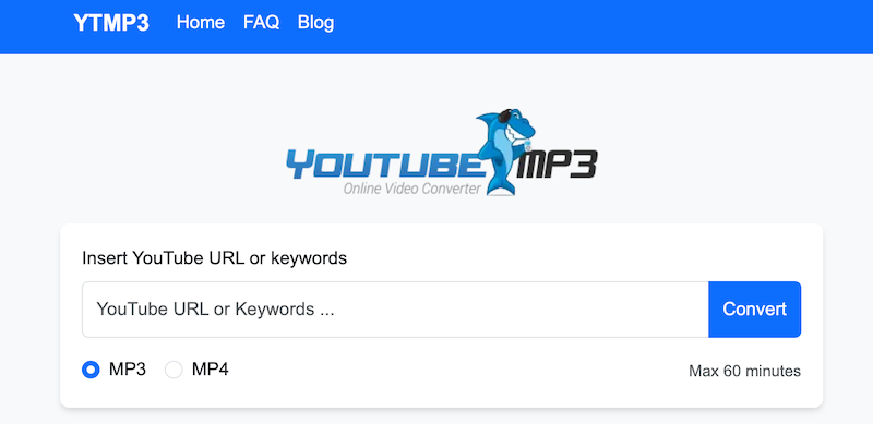 YTMP3 Home Interface